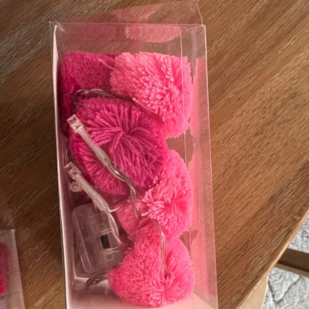 Pink Pom Pom String Lights
